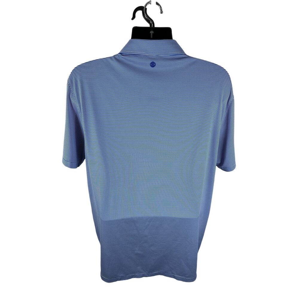G/Fore Performance Golf Polo Striped Blue White Size XL Mens - Picture 2 of 8